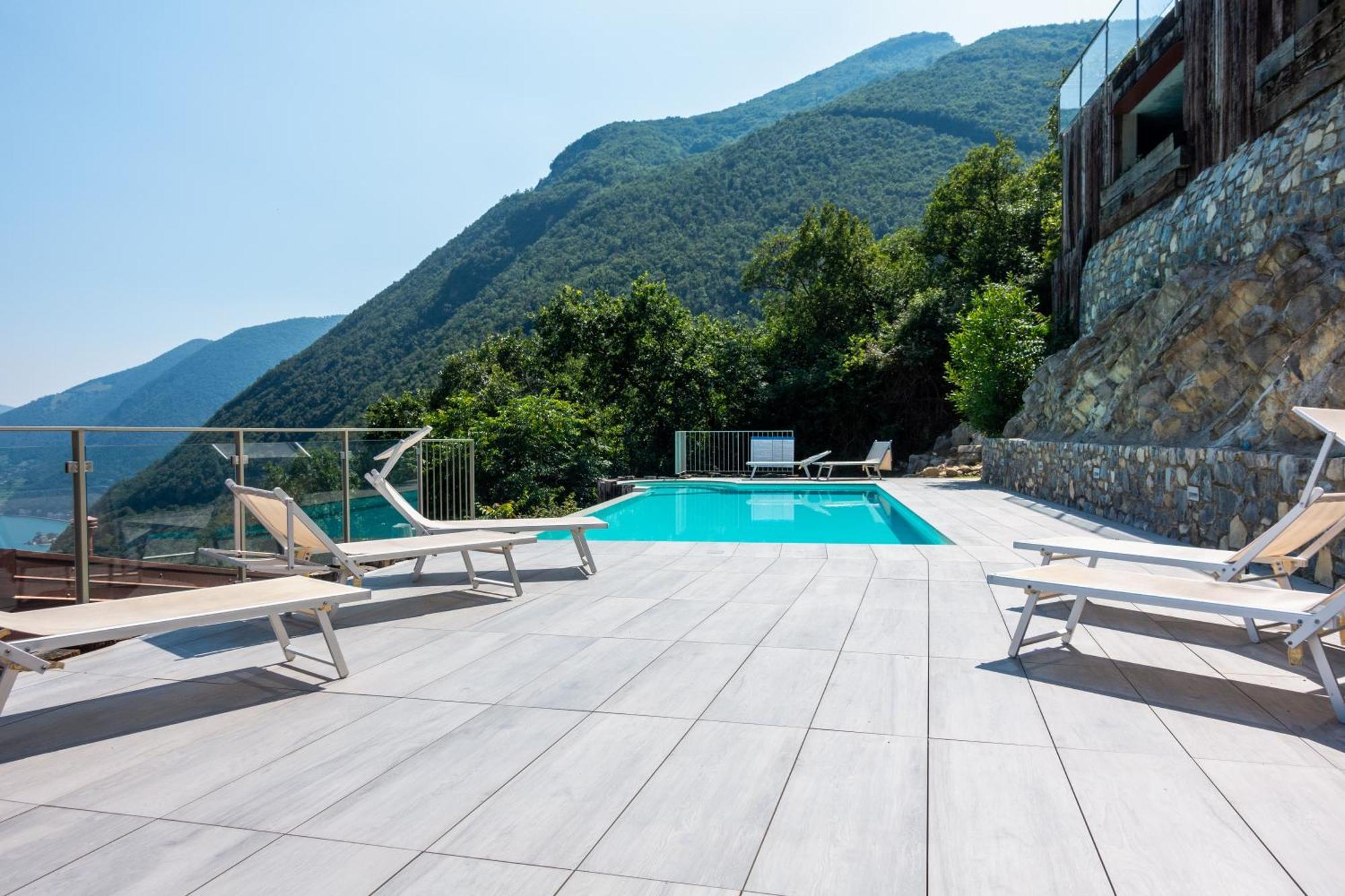 Mia Isola With Lake View, Garden And Swimming Pool Parzanica 外观 照片